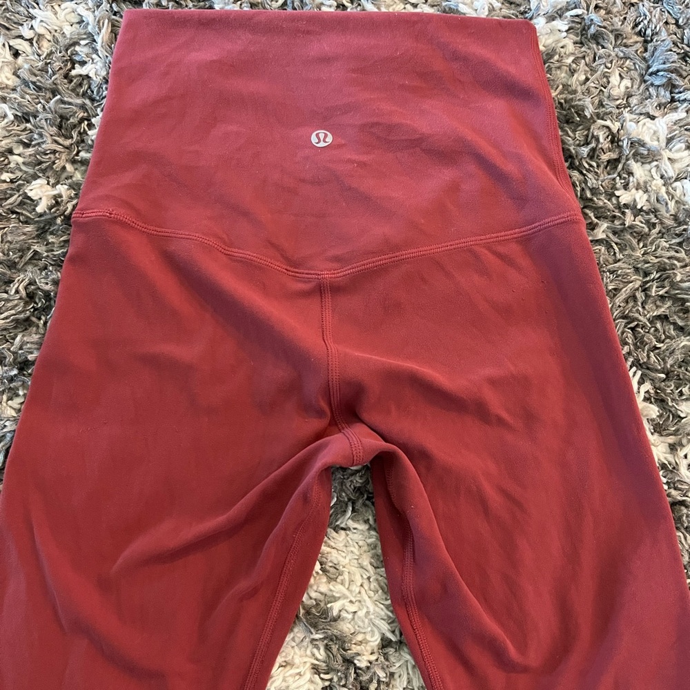 Soft red/burgundy biker shorts lululemon size 4